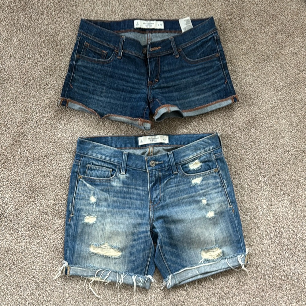 2/$20 Lot of Abercrombie & Fitch Jean Shorts, Size 2